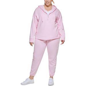 3 for $20👛👜👝Calvin Klein Womens Pink Hooded Comfy 3/4 Zip Pullover
